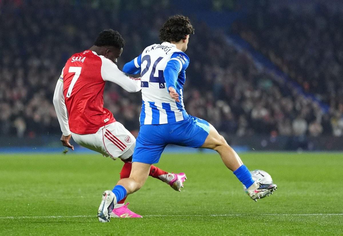 云开体育官网-3球4助攻，萨卡生涯英超对阵布莱顿造7球所有对手第三多